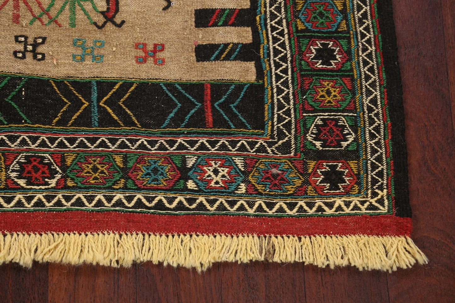 Tribal Sumak Kilim Hand-Woven Persian Area Rug 4x6