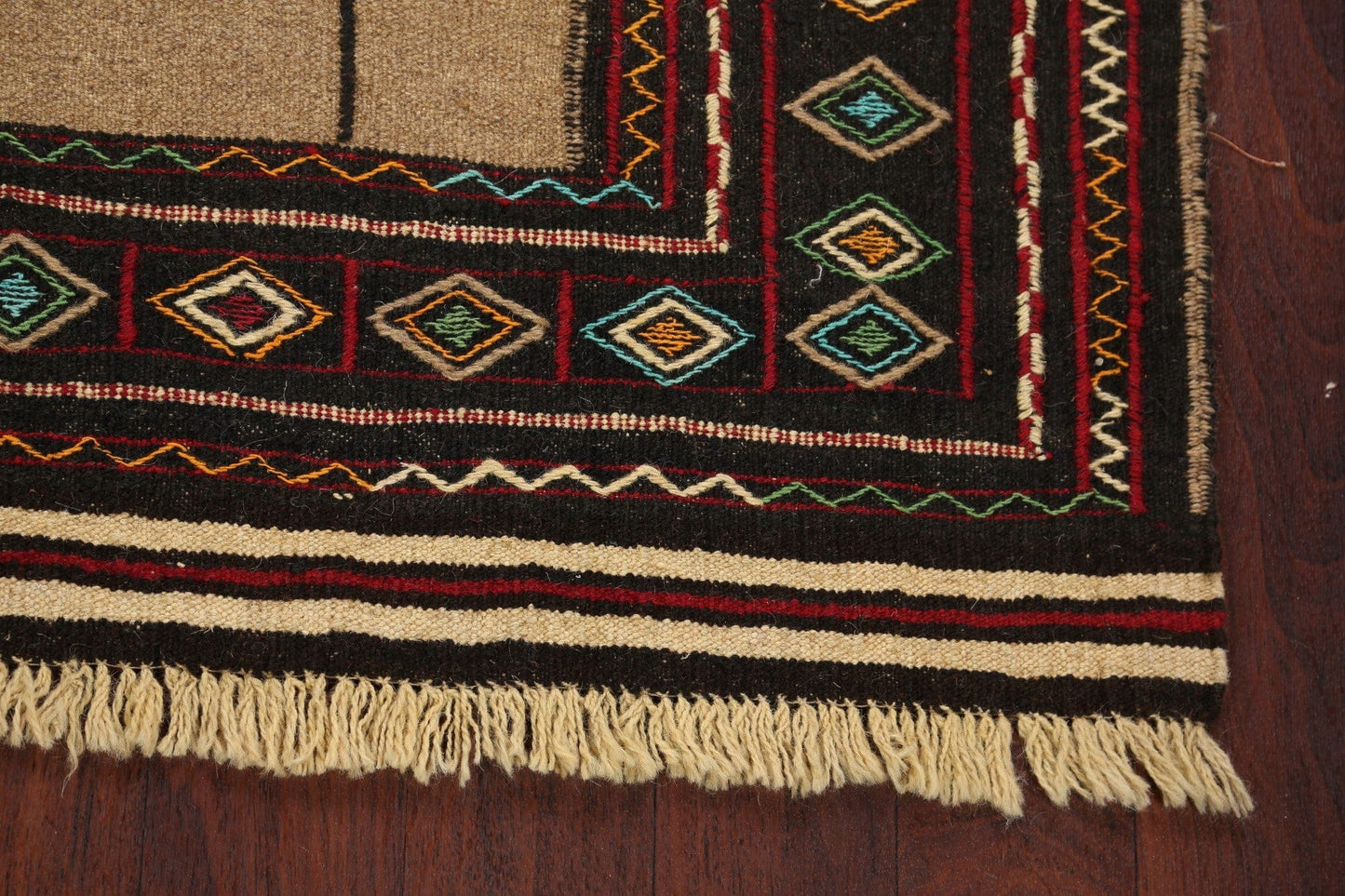 Tribal Sumak Kilim Hand-Woven Persian Area Rug 4x6