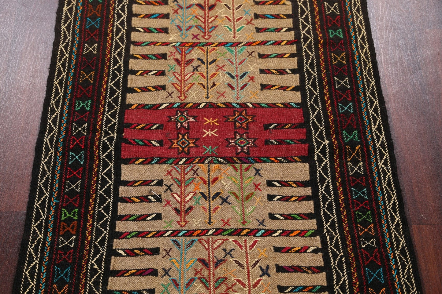 Tribal Sumak Kilim Hand-Woven Persian Area Rug 4x5