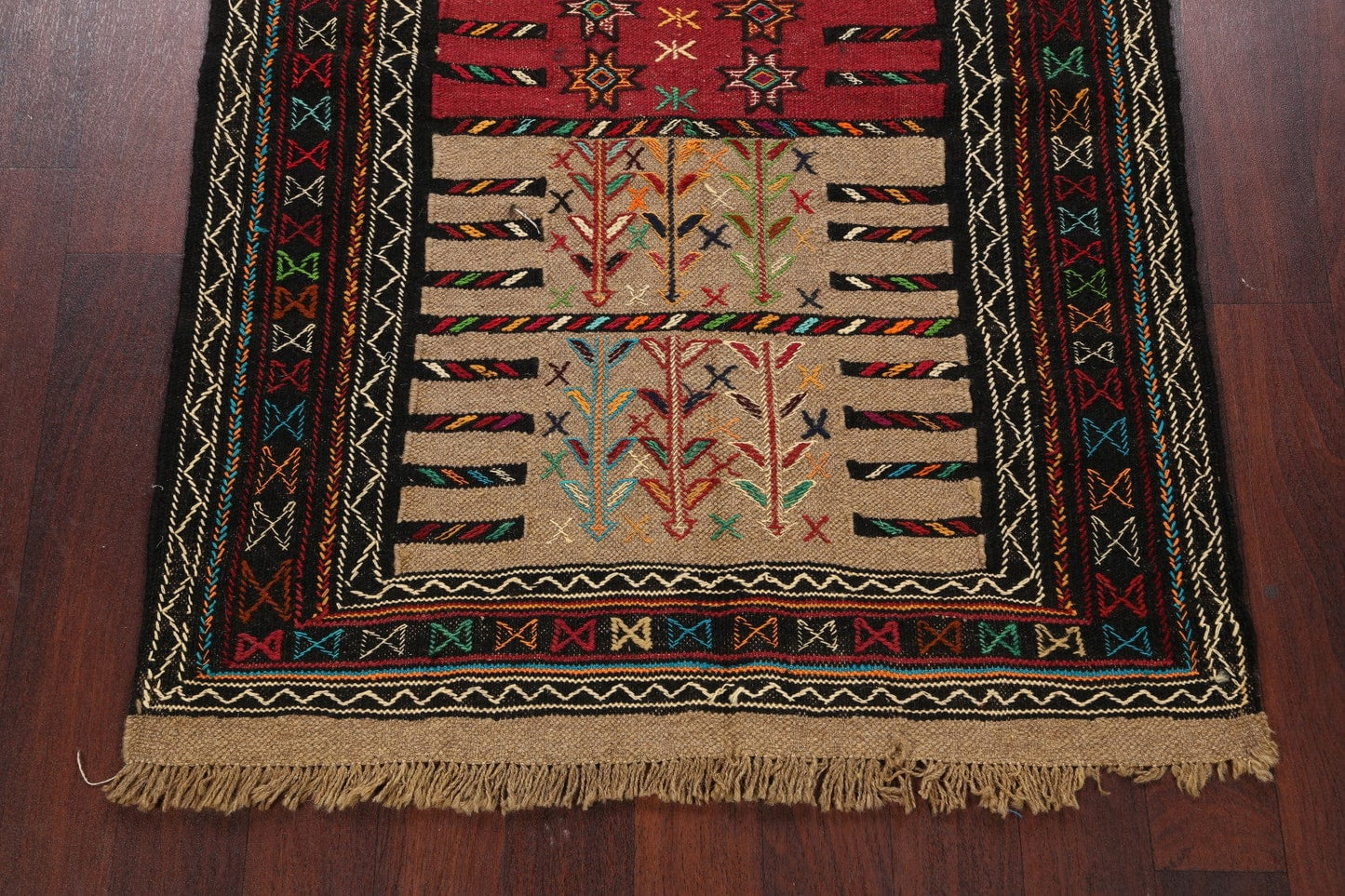 Tribal Sumak Kilim Hand-Woven Persian Area Rug 4x5