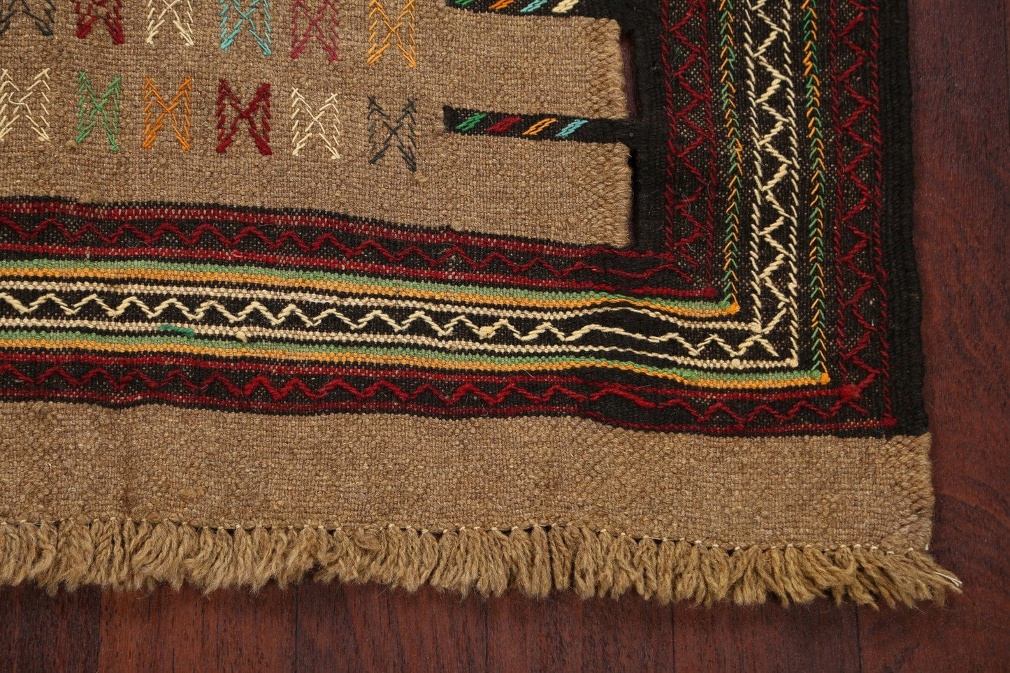 Tribal Sumak Kilim Hand-Woven Persian Area Rug 4x6