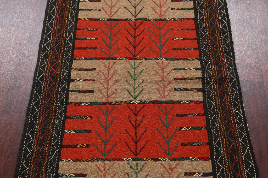 Tribal Sumak Kilim Hand-Woven Persian Area Rug 4x6