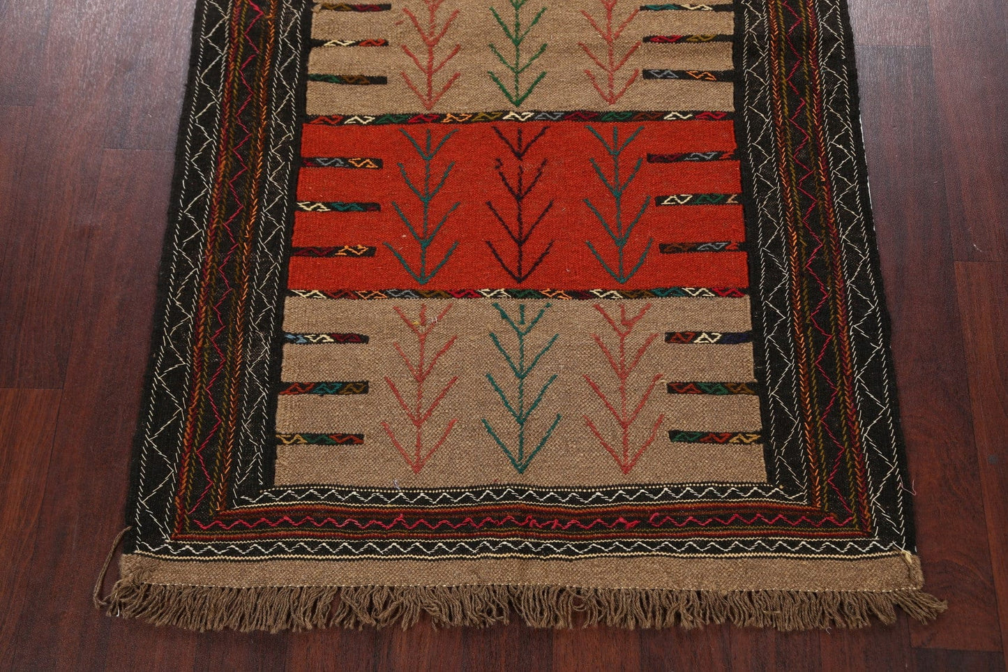 Tribal Sumak Kilim Hand-Woven Persian Area Rug 4x6