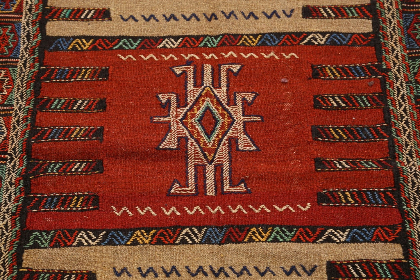 Tribal Sumak Kilim Hand-Woven Persian Area Rug 3x6