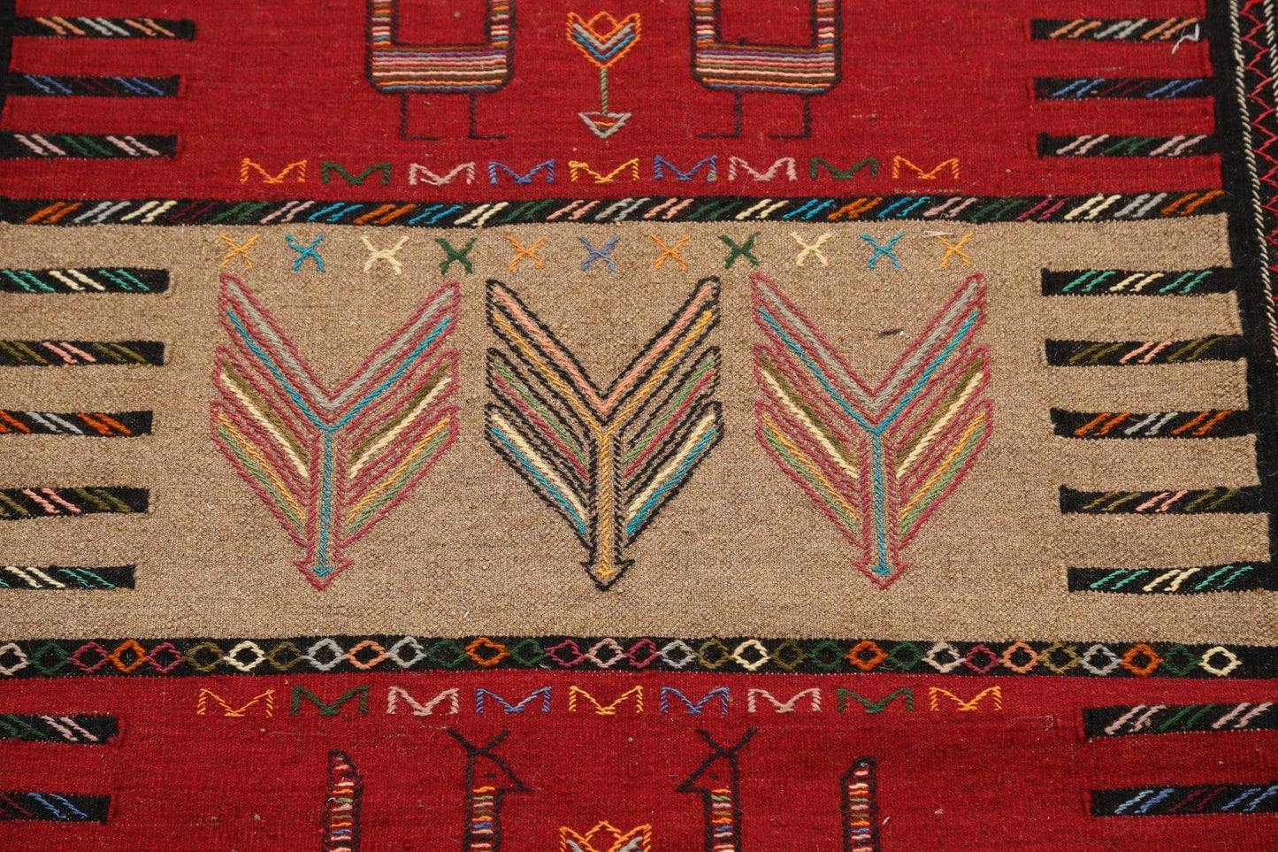 Tribal Sumak Kilim Persian Area Rug 4x6