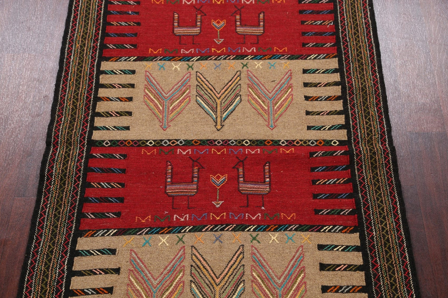 Tribal Sumak Kilim Persian Area Rug 4x6