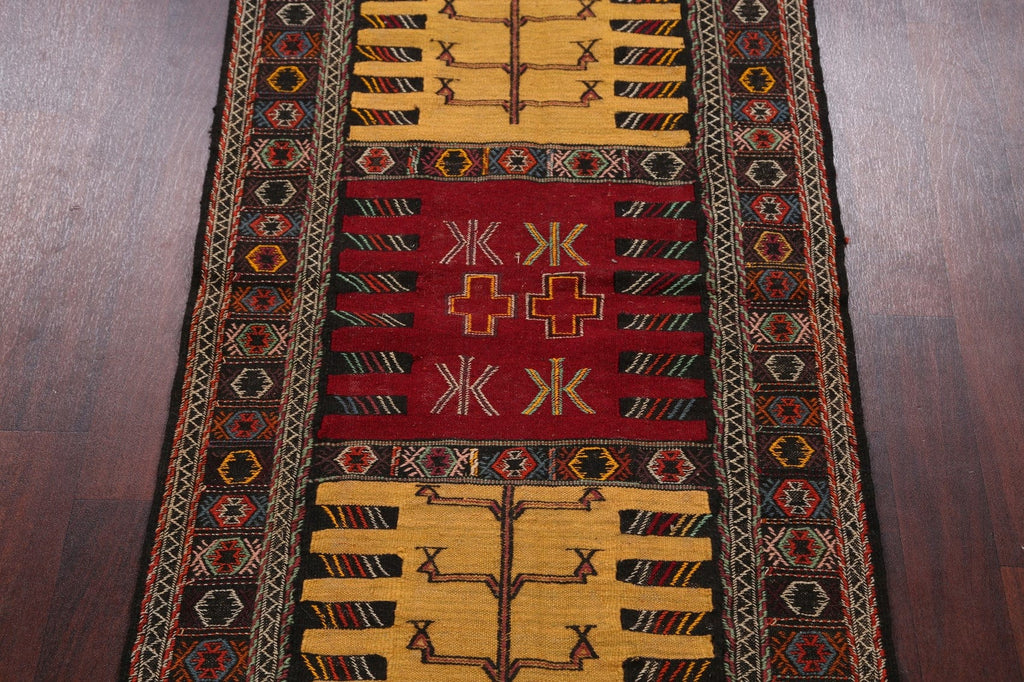 Tribal Sumak Kilim Hand-Woven Persian Area Rug 3x6