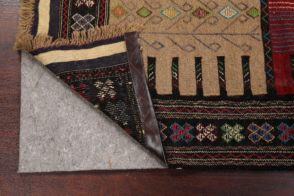 Tribal Sumak Kilim Hand-Woven Persian Area Rug 4x6