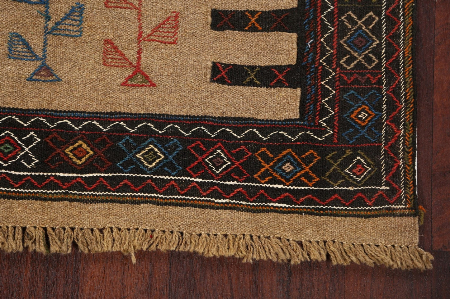 Tribal Sumak Kilim Hand-Woven Persian Area Rug 4x6