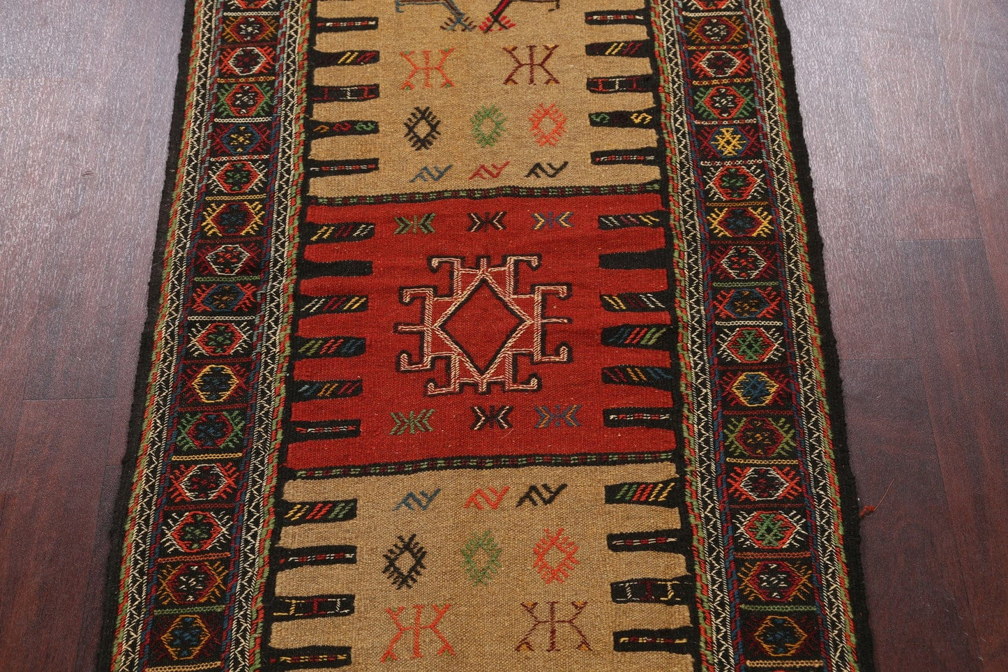 Tribal Sumak Kilim Hand-Woven Persian Area Rug 3x6