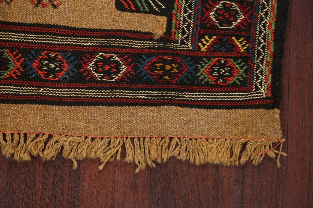 Tribal Sumak Kilim Hand-Woven Persian Area Rug 3x6