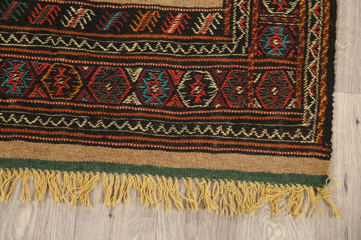 Tribal Sumak Kilim Hand-Woven Persian Area Rug 3x6