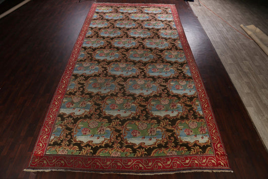 Pre-1900 Antique Vegetable Dye Tabriz Persian Area Rug 10x21