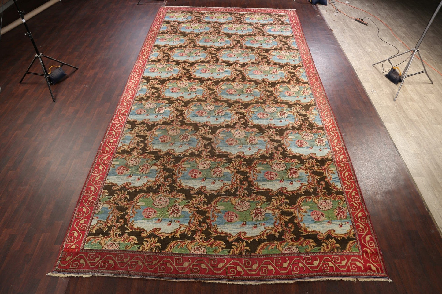 Pre-1900 Antique Vegetable Dye Tabriz Persian Area Rug 10x21