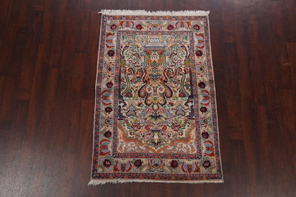 Masterpiece Silk Isfahan Persian Area Rug 4x6