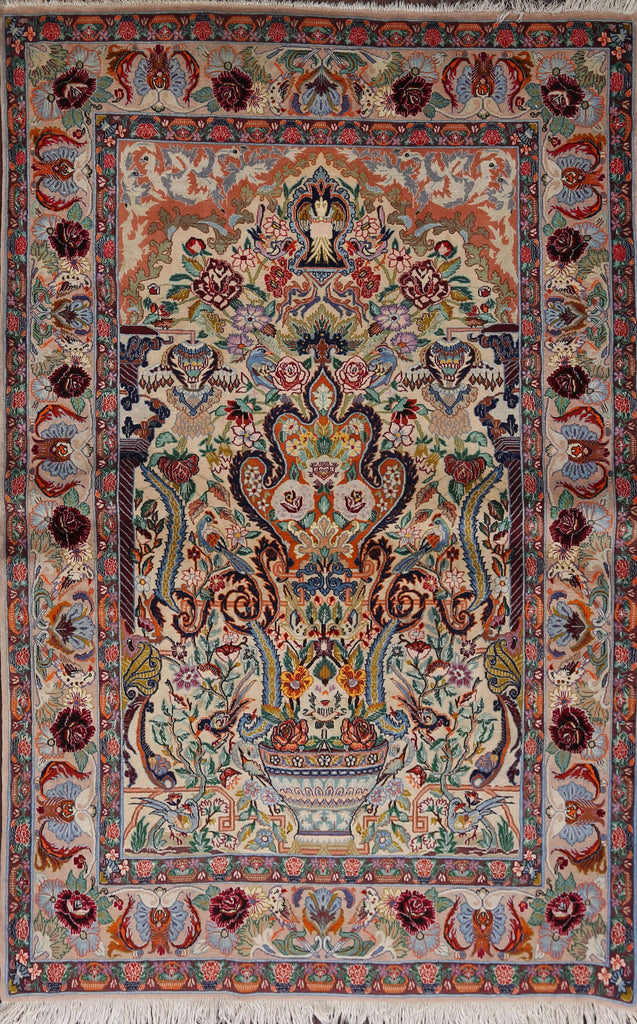 Masterpiece Silk Isfahan Persian Area Rug 4x6