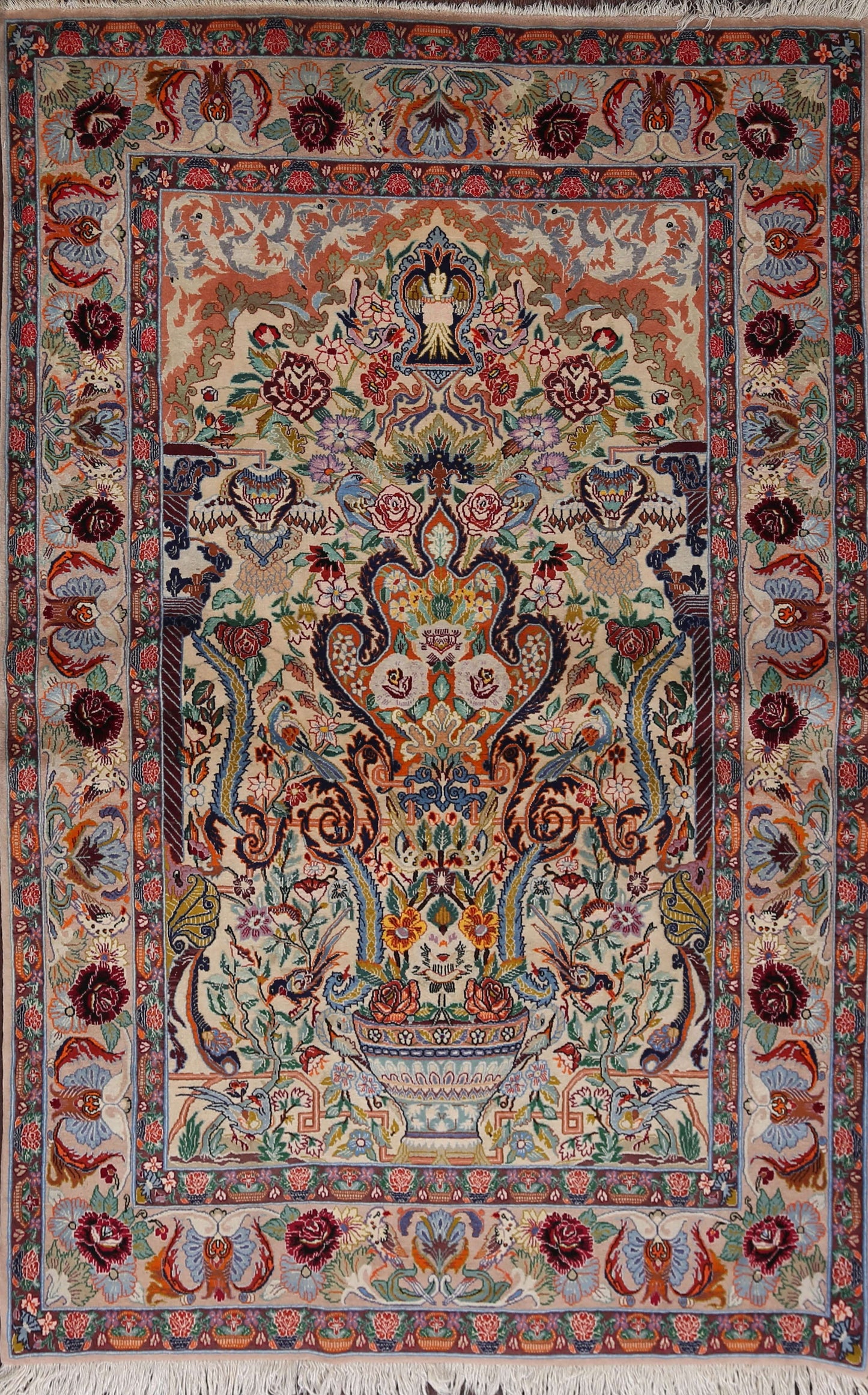 Masterpiece Silk Isfahan Persian Area Rug 4x6