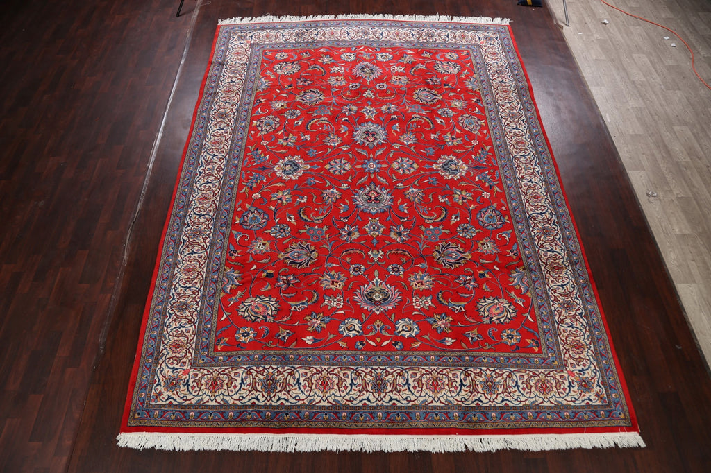 Floral Red Sarouk Persian Area Rug 10x13