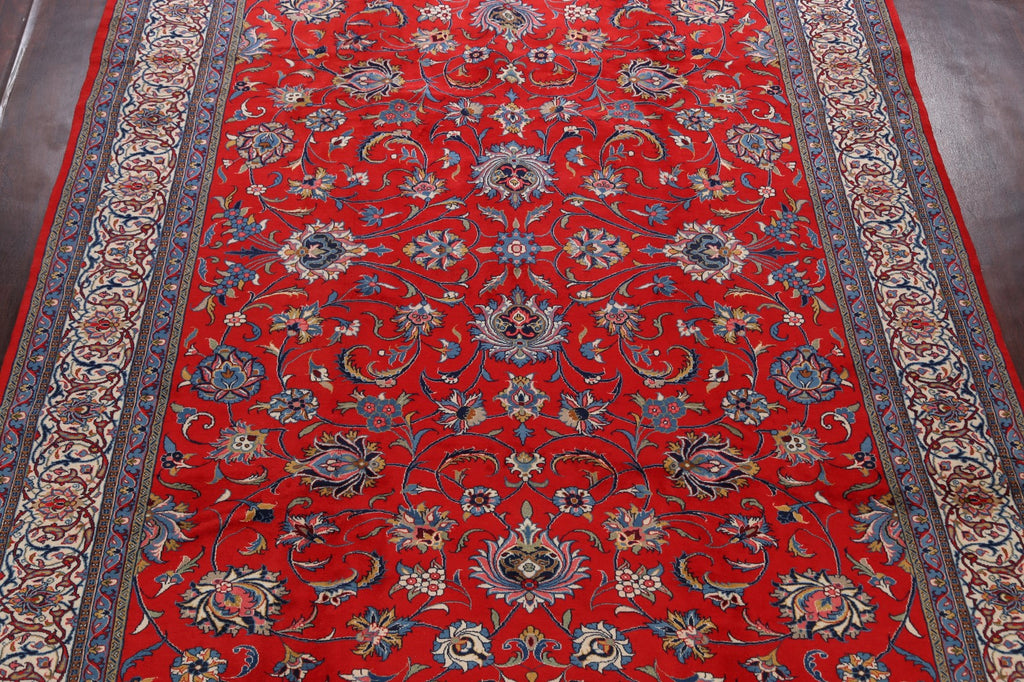 Floral Red Sarouk Persian Area Rug 10x13