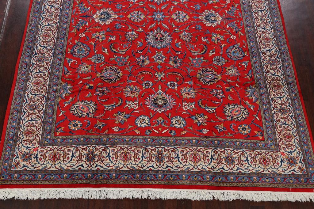 Floral Red Sarouk Persian Area Rug 10x13