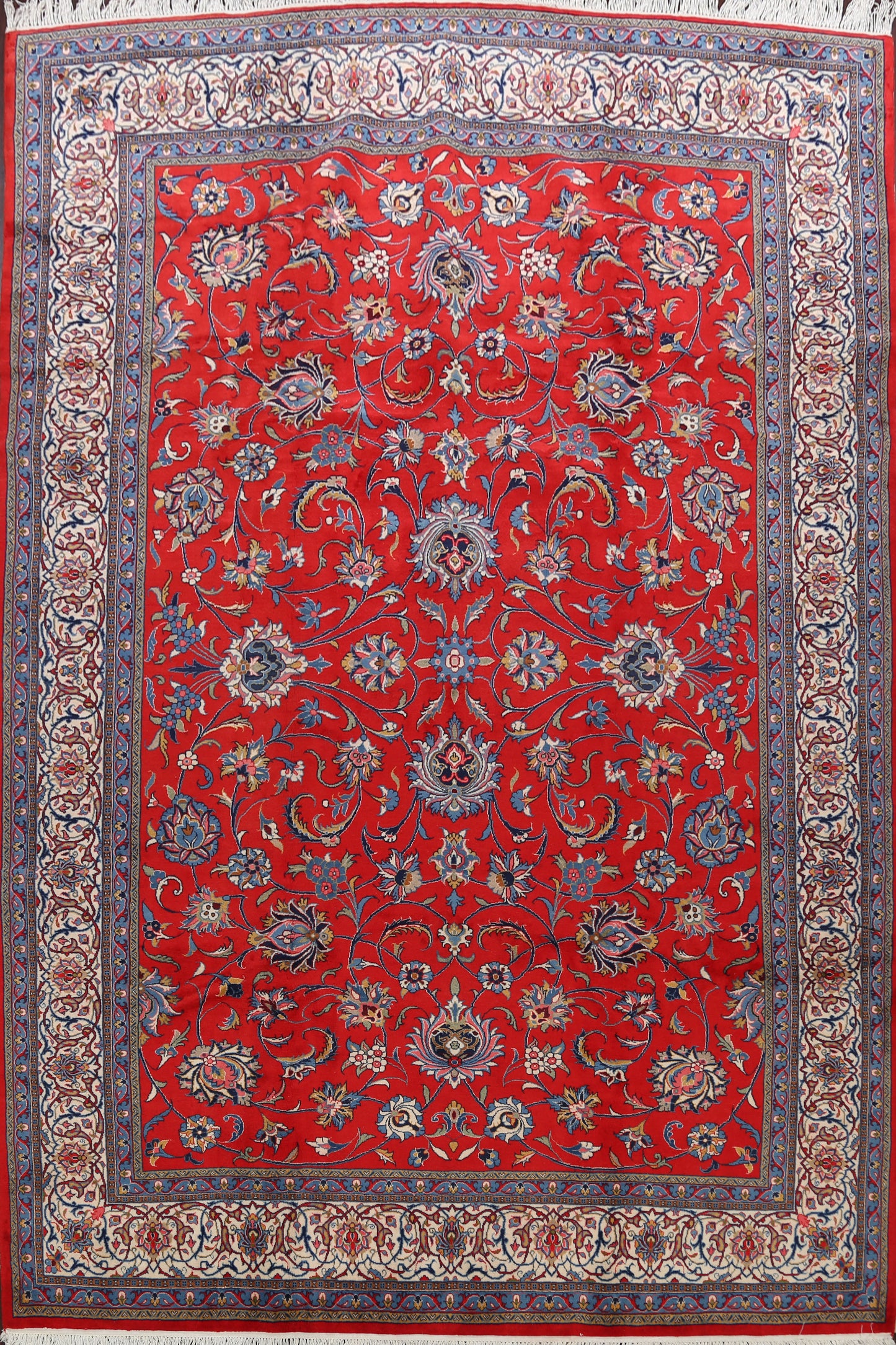 Floral Red Sarouk Persian Area Rug 10x13