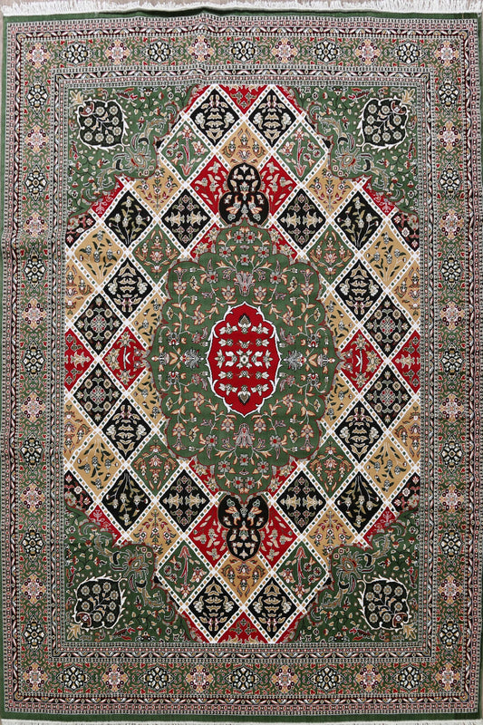 Green Tabriz Turkish Oriental Area Rug 10x13