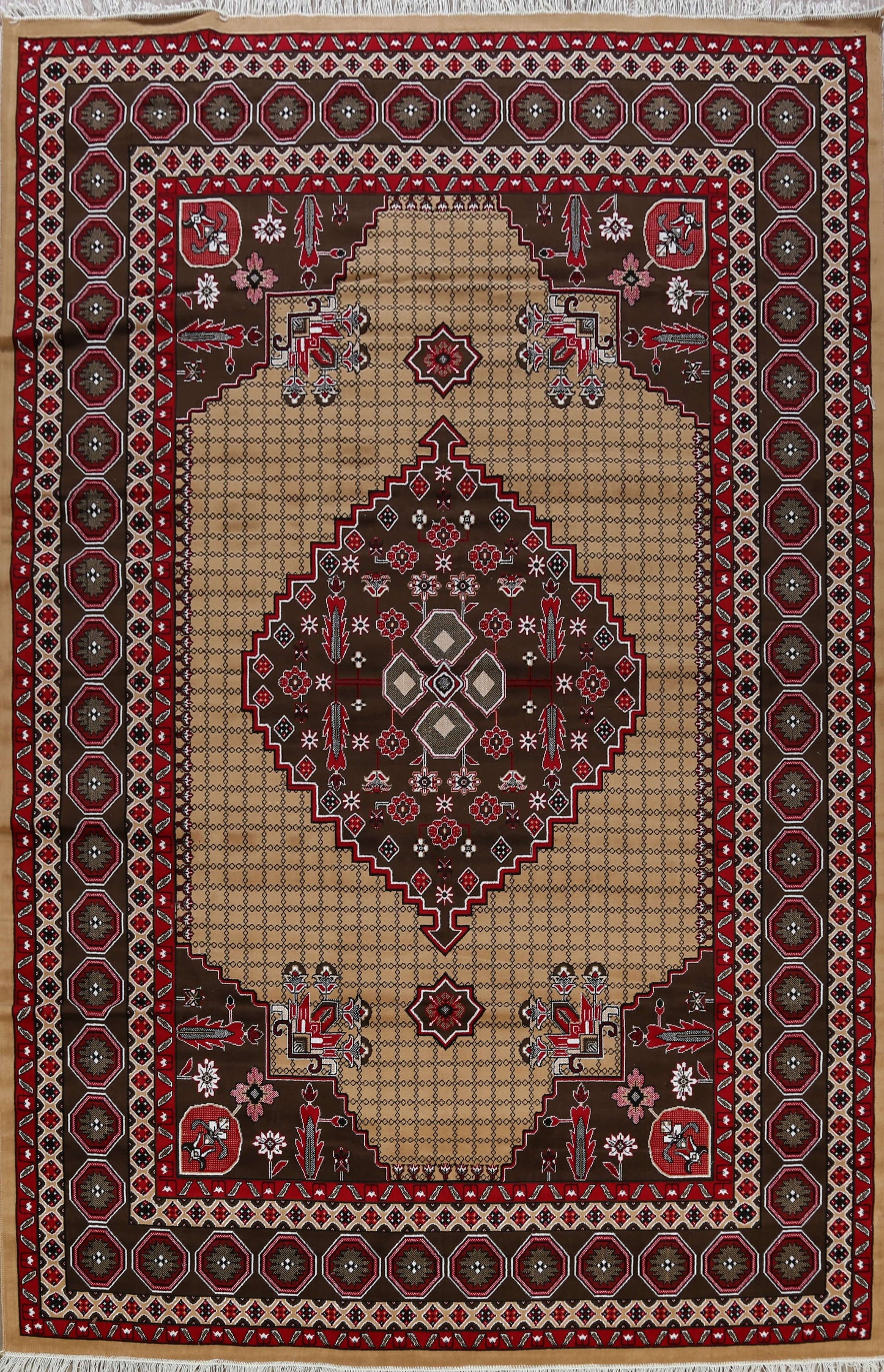 Geometric Aubusson Oriental Area Rug 10x13