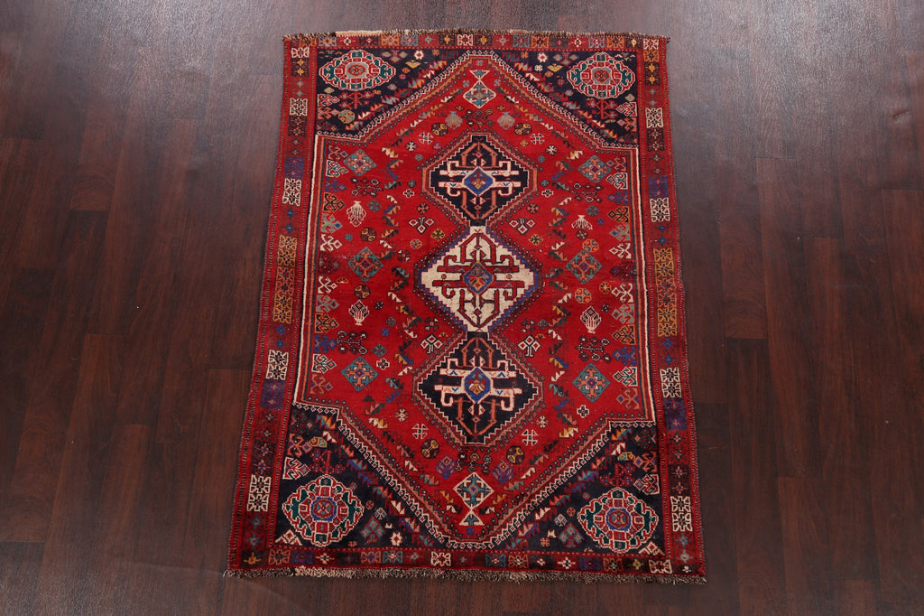 Antique Shiraz Persian Area Rug 4x6