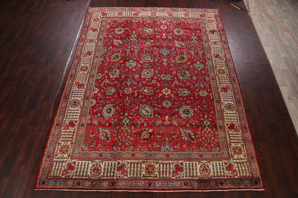 Floral Tabriz Persian Area Rug 10x13