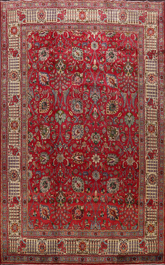 Floral Tabriz Persian Area Rug 10x13