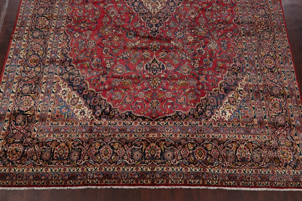 Antique 100% Vegetable Dye Kashan Persian Area Rug 10x15