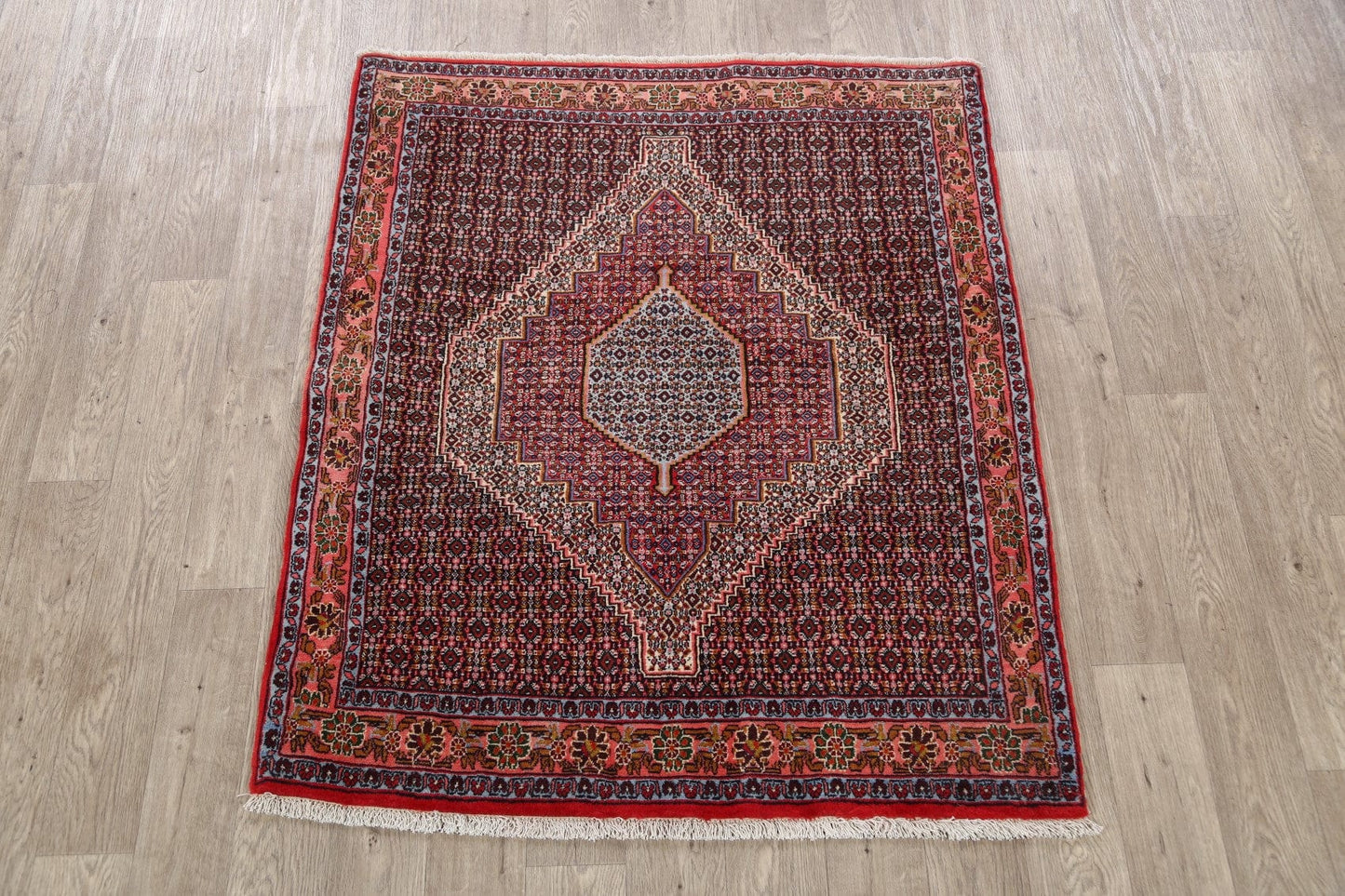 Geometric Bidjar Persian Area Rug 4x5