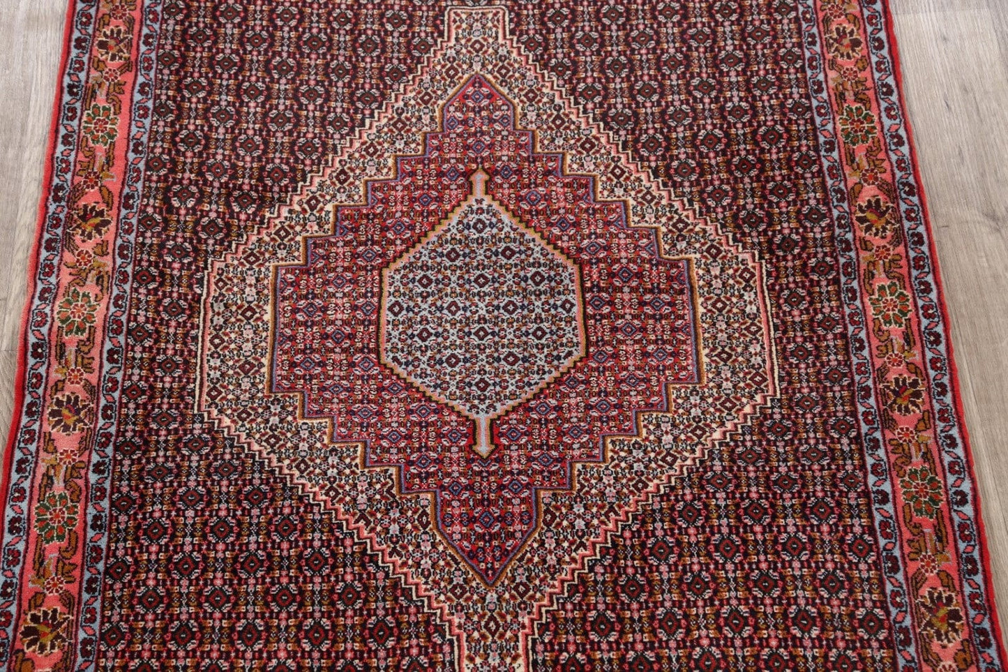 Geometric Bidjar Persian Area Rug 4x5