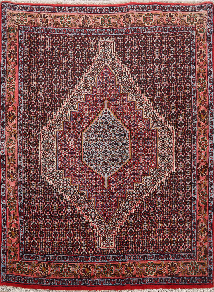 Geometric Bidjar Persian Area Rug 4x5