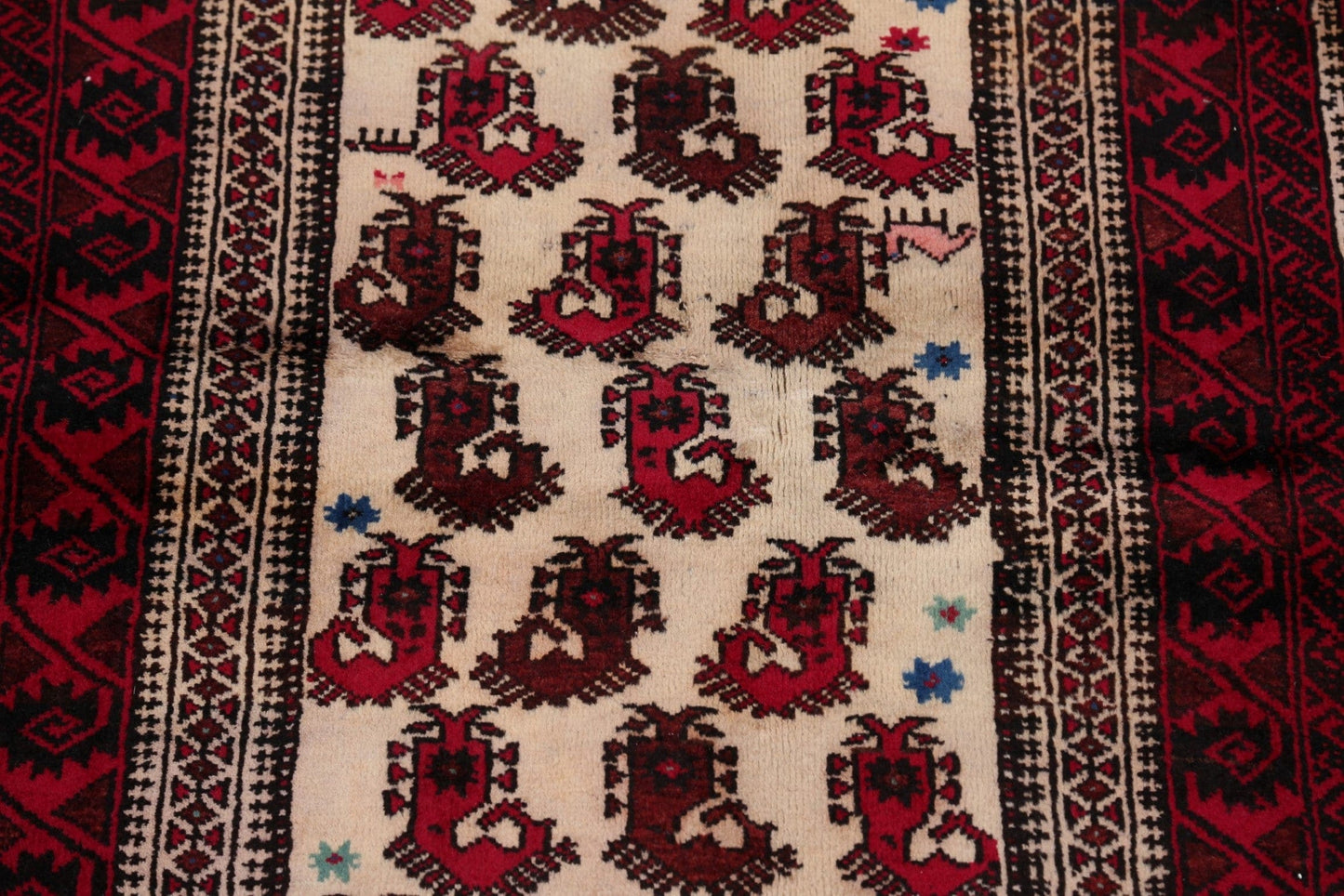 Paisley Balouch Afghan Area Rug 3x6