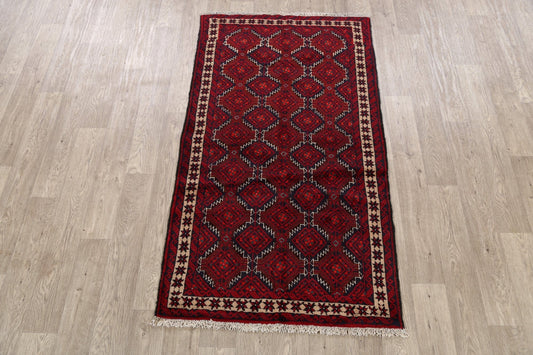 Geometric Balouch Afghan Area Rug 3x6