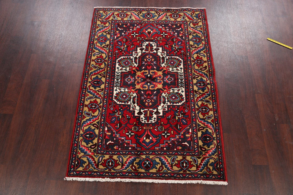 Geometric Heriz Persian Area Rug 4x6