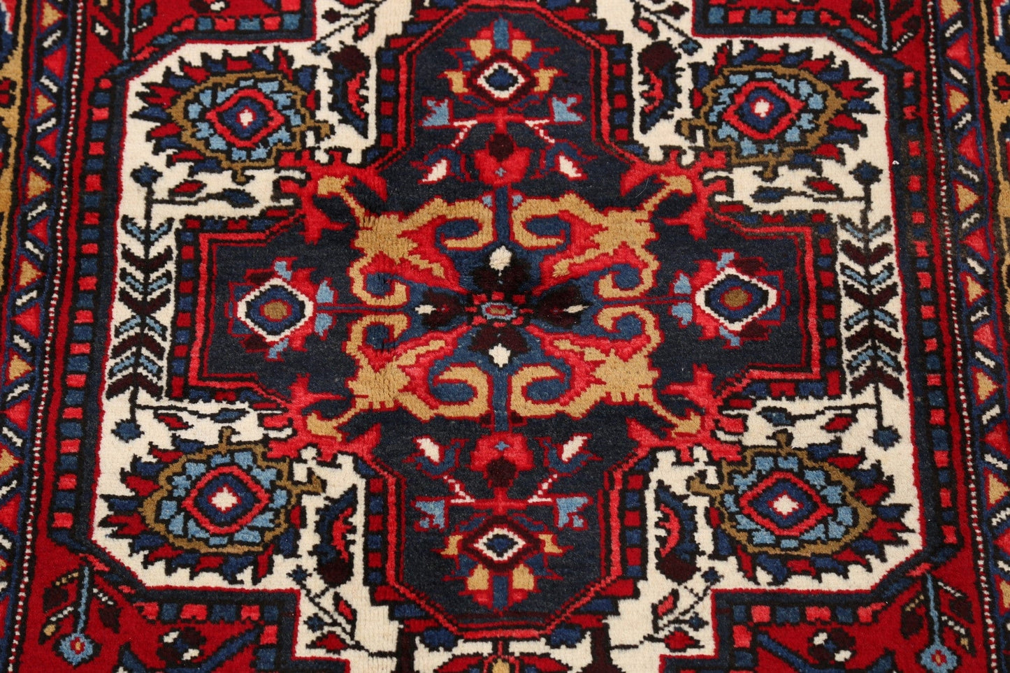 Geometric Heriz Persian Area Rug 4x6