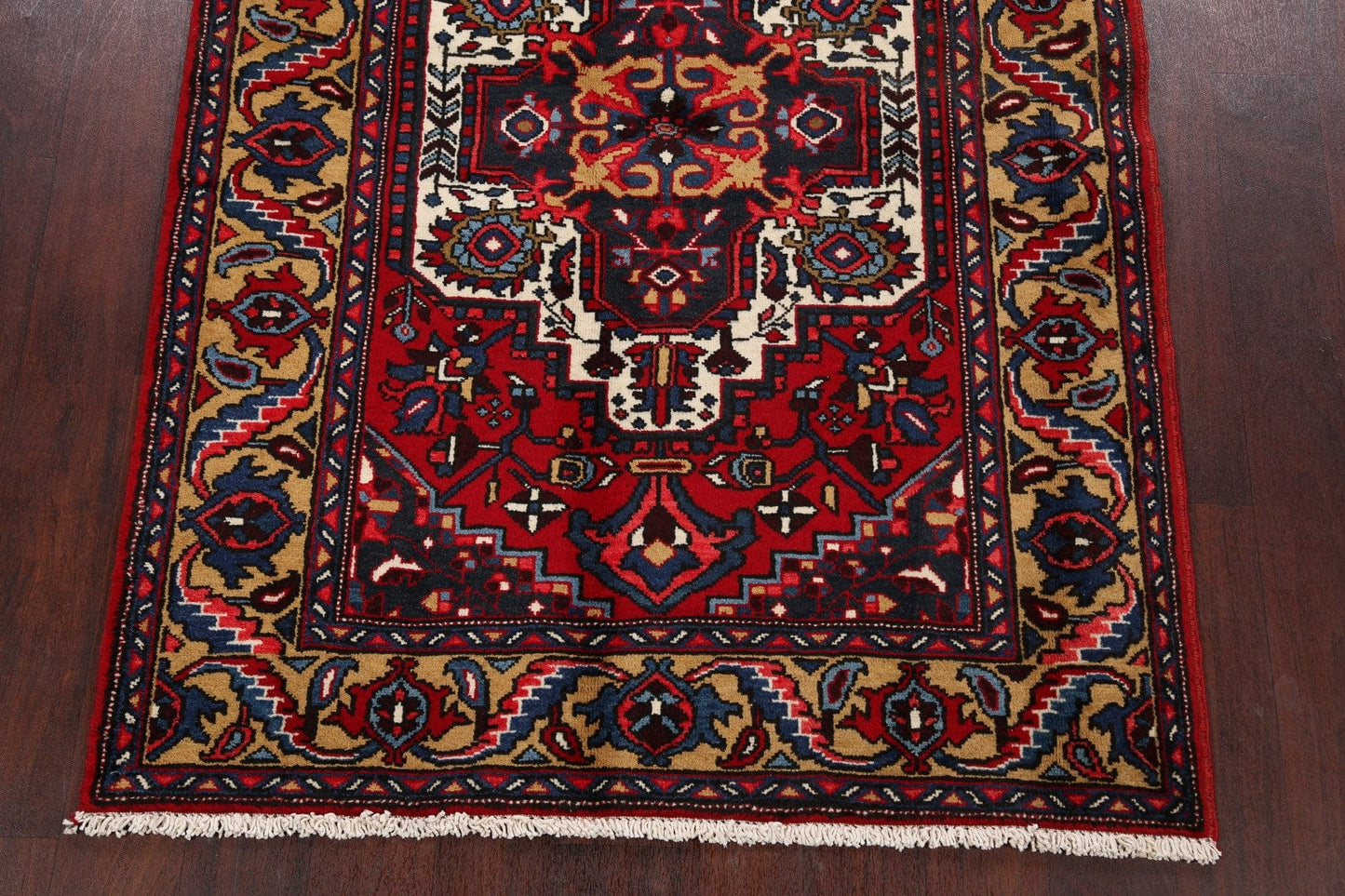 Geometric Heriz Persian Area Rug 4x6