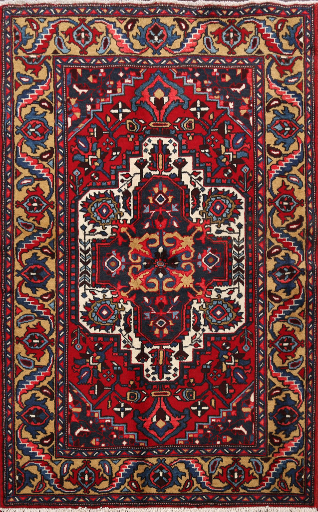 Geometric Heriz Persian Area Rug 4x6