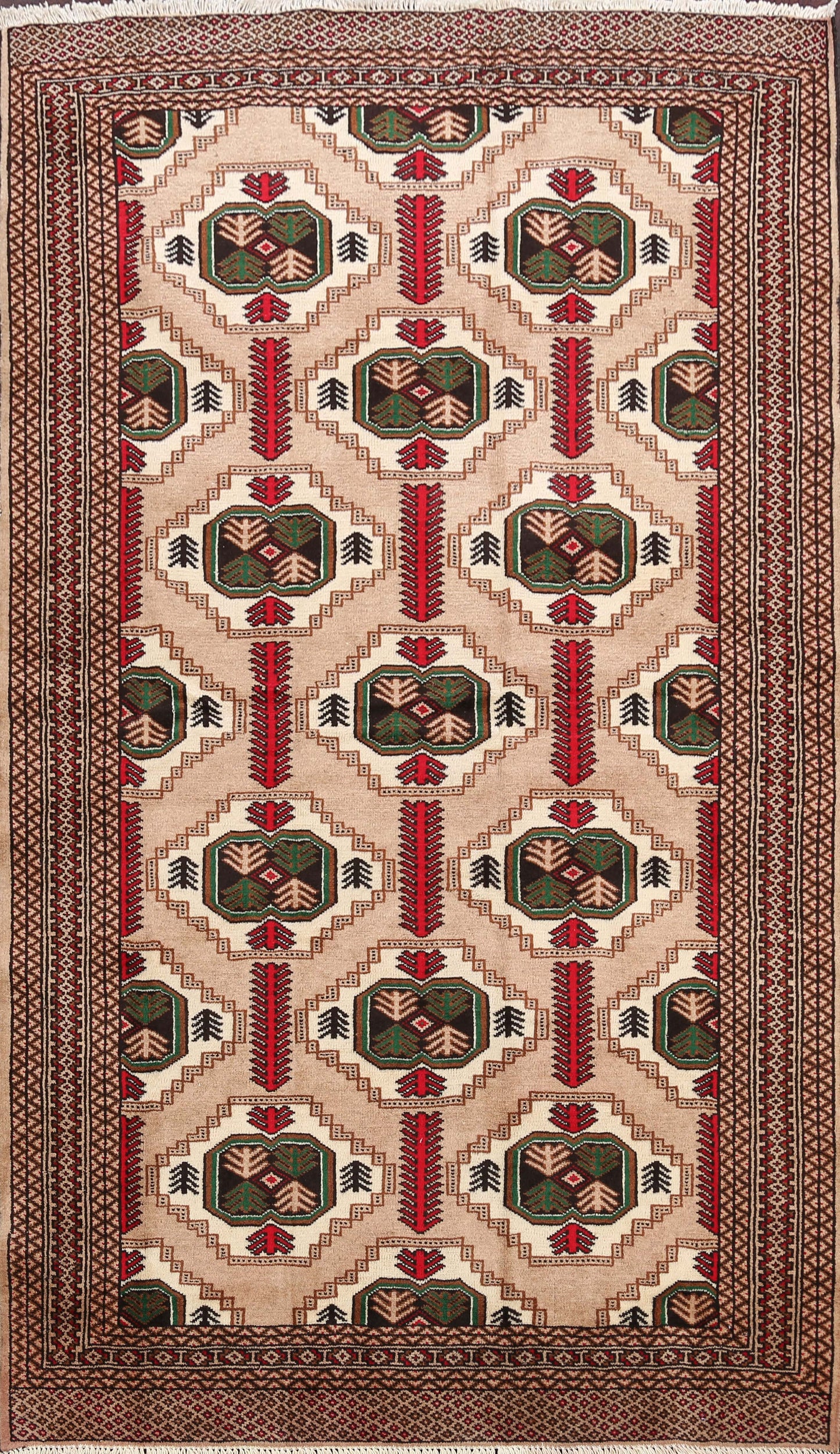 Geometric Bokhara Oriental Area Rug 4x6