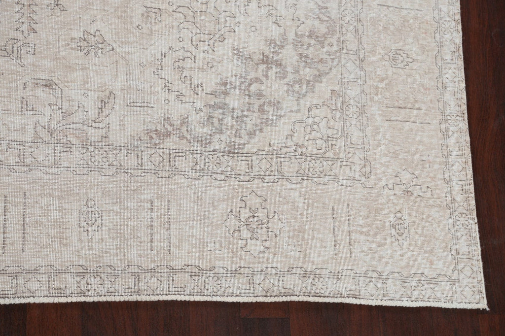 Muted Distressed Tabriz Persian Area Rug 10x12