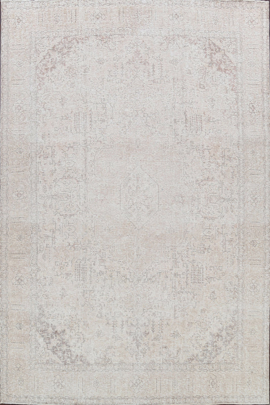 Muted Distressed Tabriz Persian Area Rug 10x12