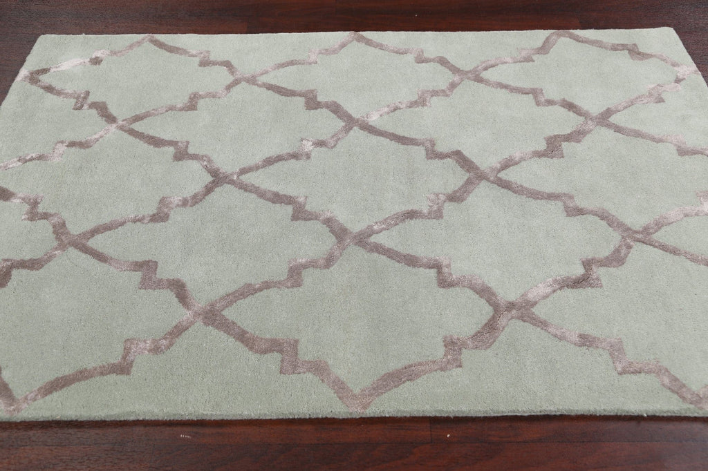 Modern Trellis Oriental Area Rug 4x6