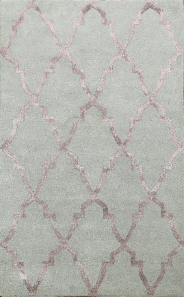 Modern Trellis Oriental Area Rug 4x6