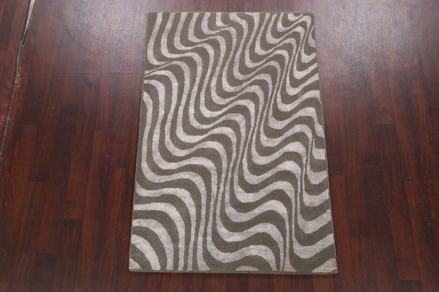 Modern Trellis Oriental Area Rug 4x6