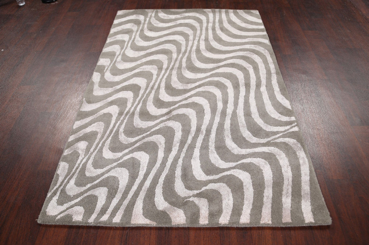 Modern Trellis Oriental Area Rug 4x6