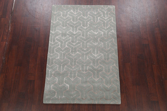 Modern Trellis Oriental Area Rug 4x6