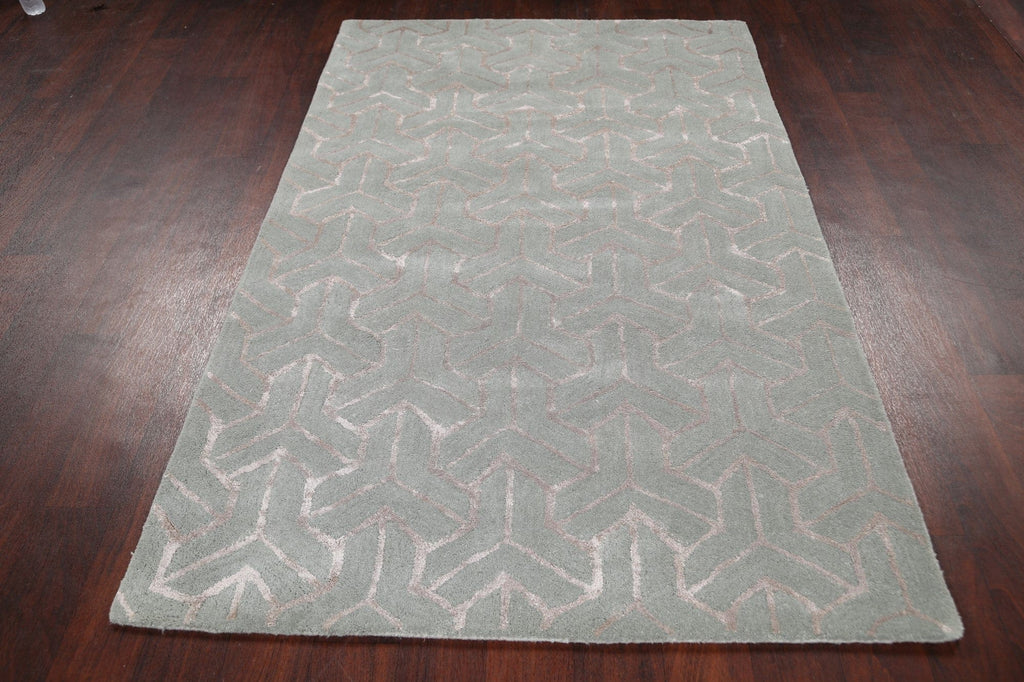 Modern Trellis Oriental Area Rug 4x6