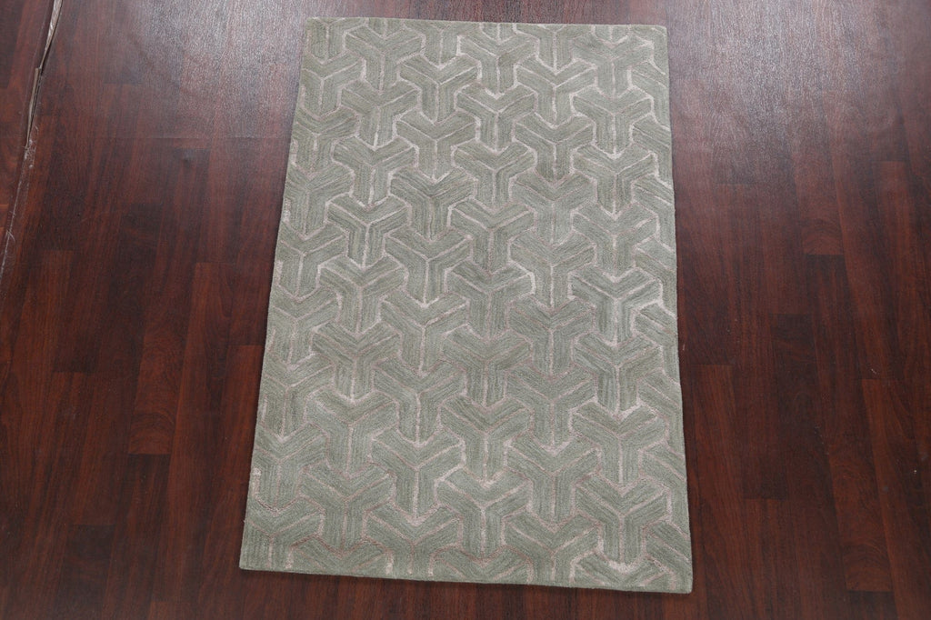 Modern Trellis Oriental Area Rug 4x6